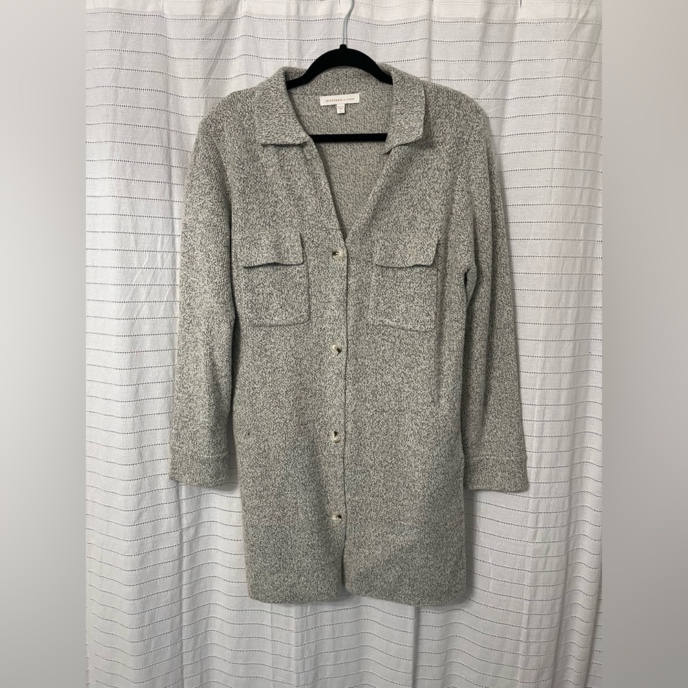 Monteau Gray Knit Cardigan